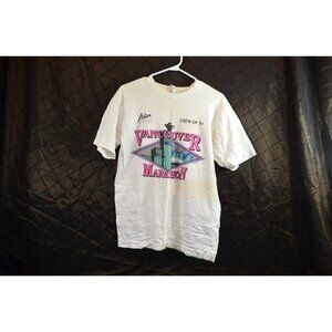 Vancouver Marathon Crew of 1991 Large White Shirt Fruit Of The Loom Vintage